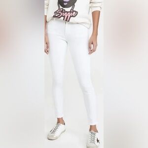 AGOLDE 27 Jeans Sophie Mid Rise Stretch Skinny Ankle White